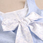 Dadati - Blue plumeti girl's romper with maxi bow