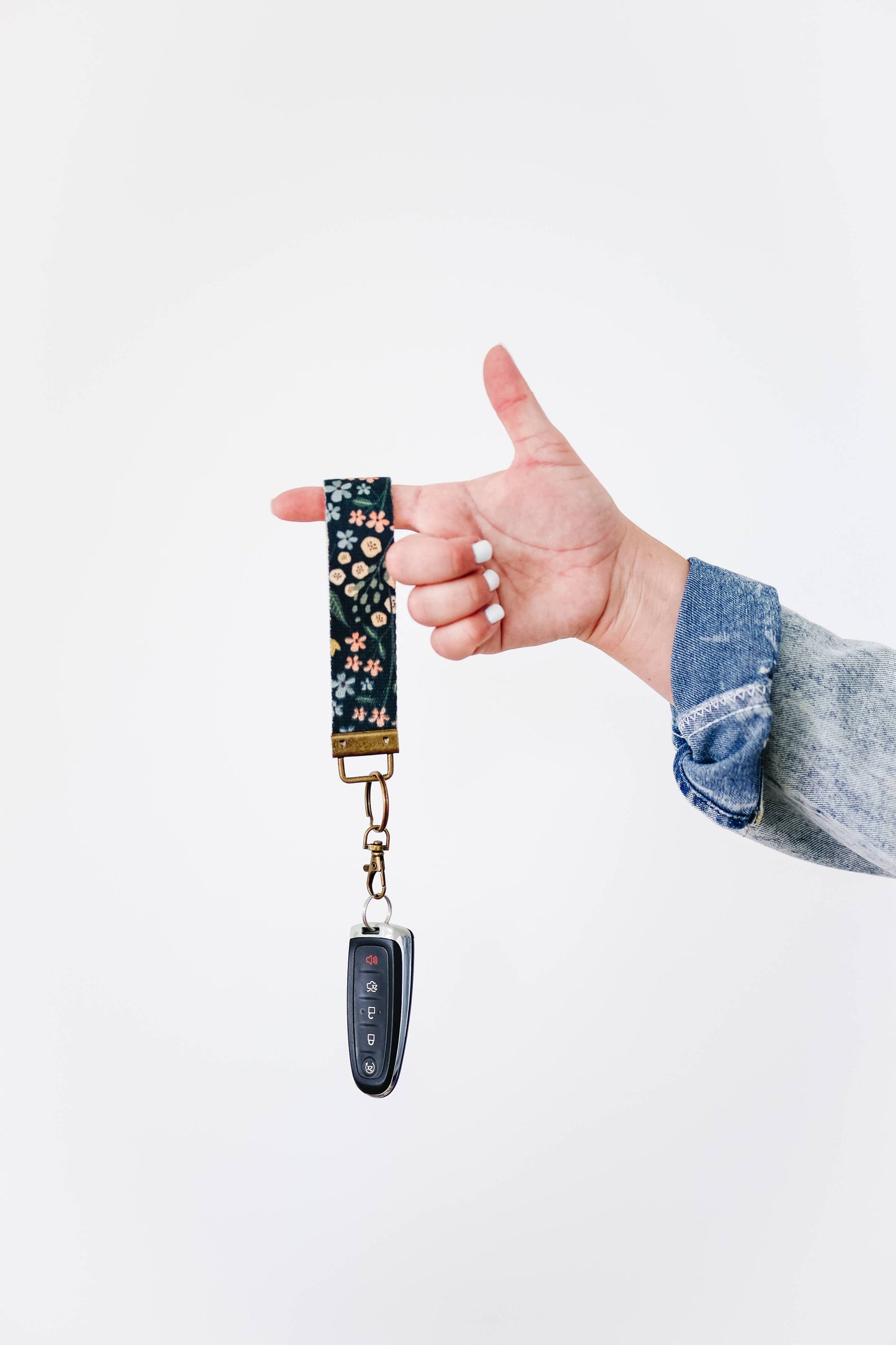 Frederick Family Co. - Canvas Wristlet Lanyard Keychain -  Car Key Fob Holder