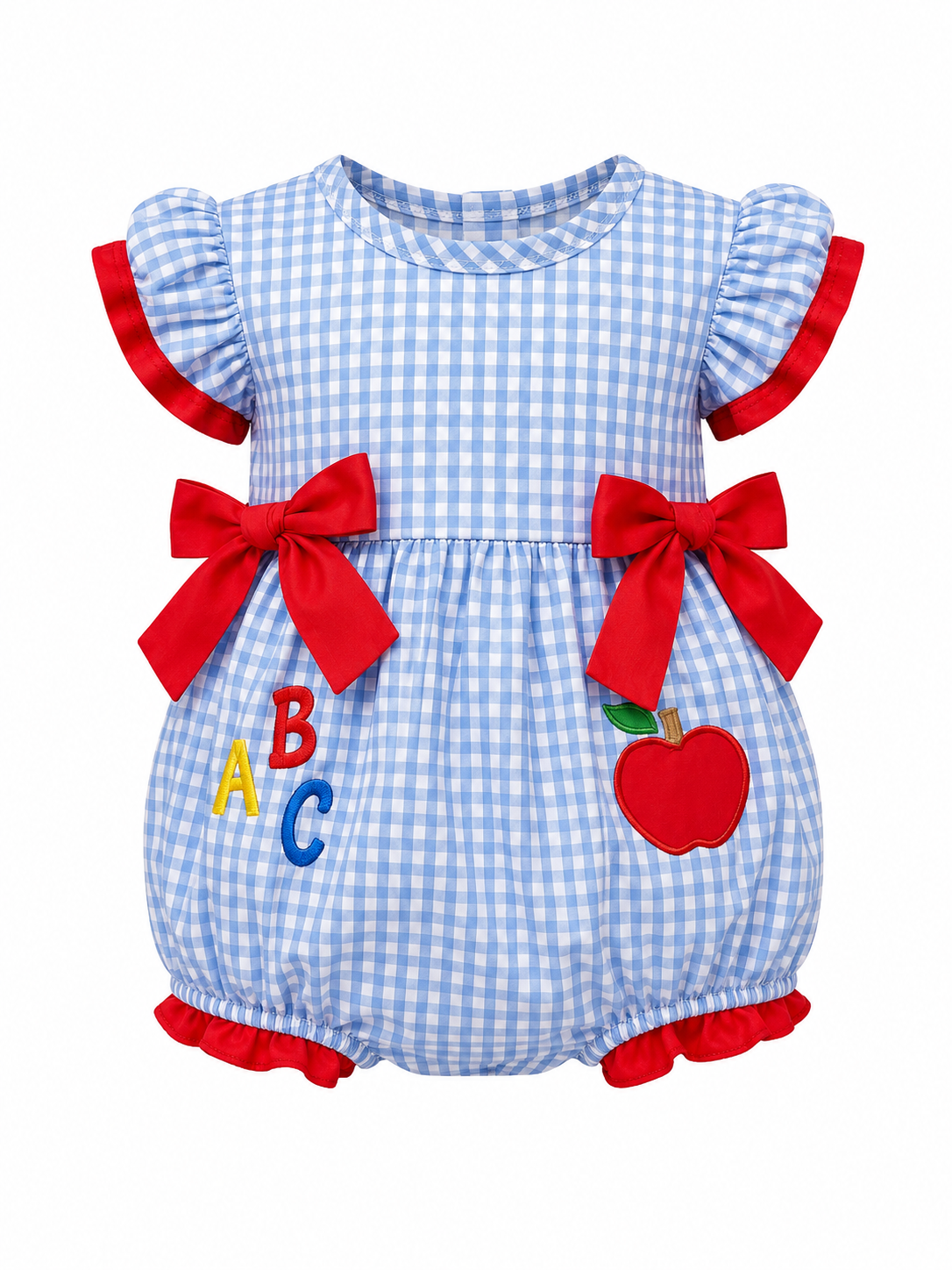 ABC Blue Plaid Girl Bubble-EOLA