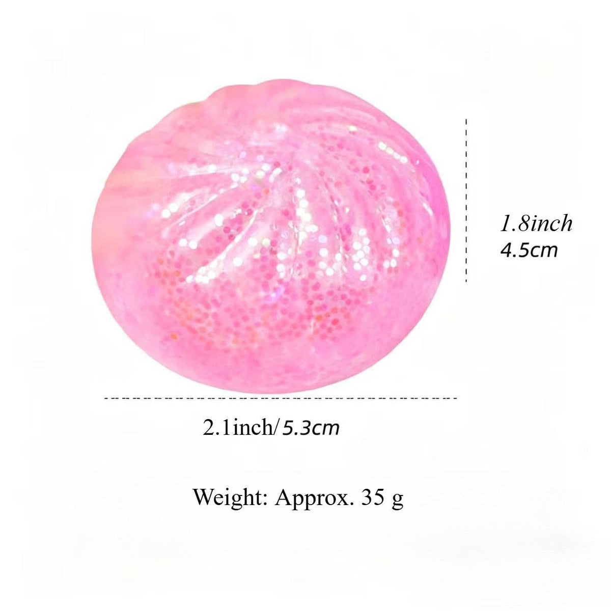 Liffy - Sparkle Bead Filled Dumpling Shape Fidget Stress Toy