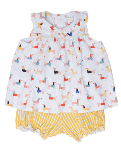 The Oaks Apparel Company - Ava Darling Pups Bloomer Set