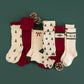 Little Stocking Co. - Poinsettia Lace Top Knee High Socks