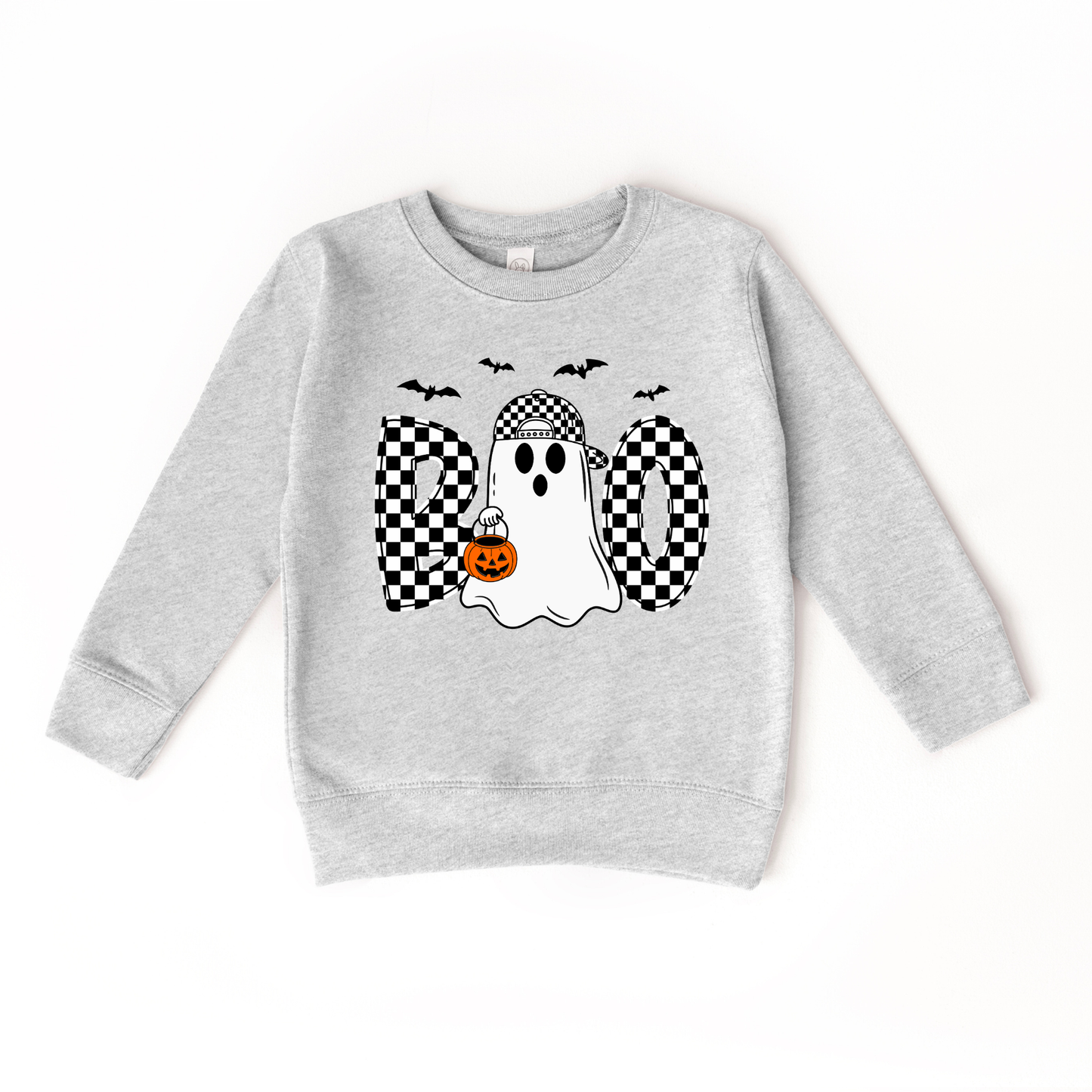 Benny & Ray Apparel - Boo bats spooky ghost boy Halloween Kids Sweatshirt