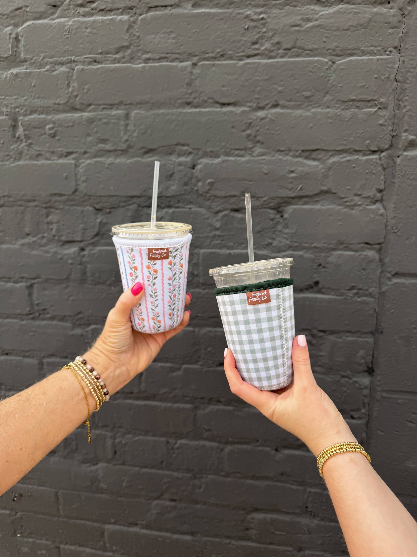 Frederick Family Co. - Iced Coffee Sleeve, Cute Reusable  Cup Holder Drink Sleeve, Coffee Lover Gift, Cold Drink Sleeve for Iced Coffee Cups