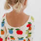 Good Apples Kids - 3/4 Sleeve Twirl Dress in Apples