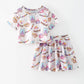 Auraquise - Girls Summer Cartoon Cute Magical Printed Party Outfits