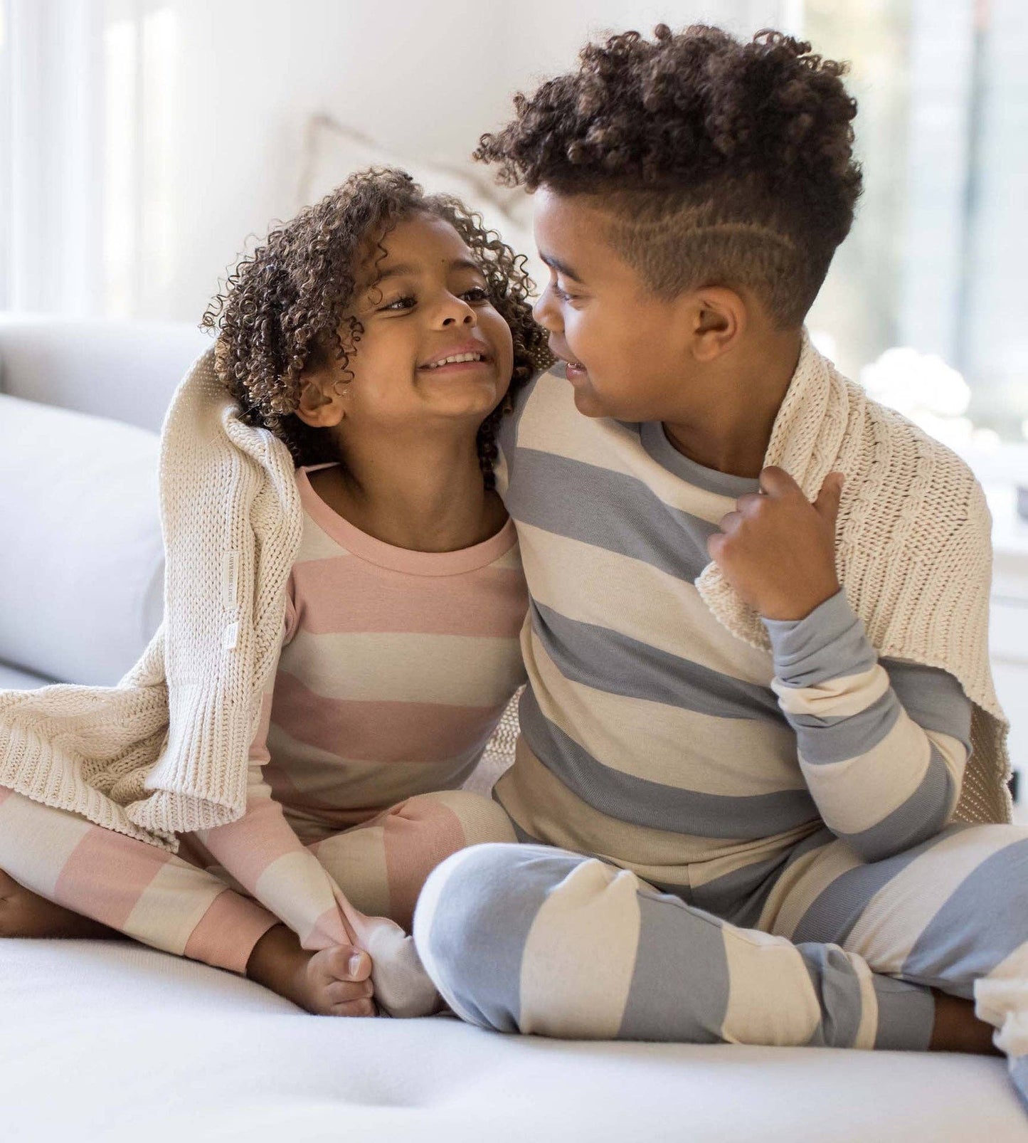 Burt's Bees Baby - Rugby Stripe Organic Cotton Two-Piece Pajamas - Quarry