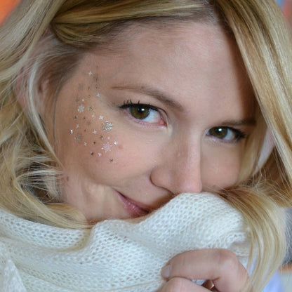Flash Tattoos - Snowflake Eye Jewel Temporary Tattoo