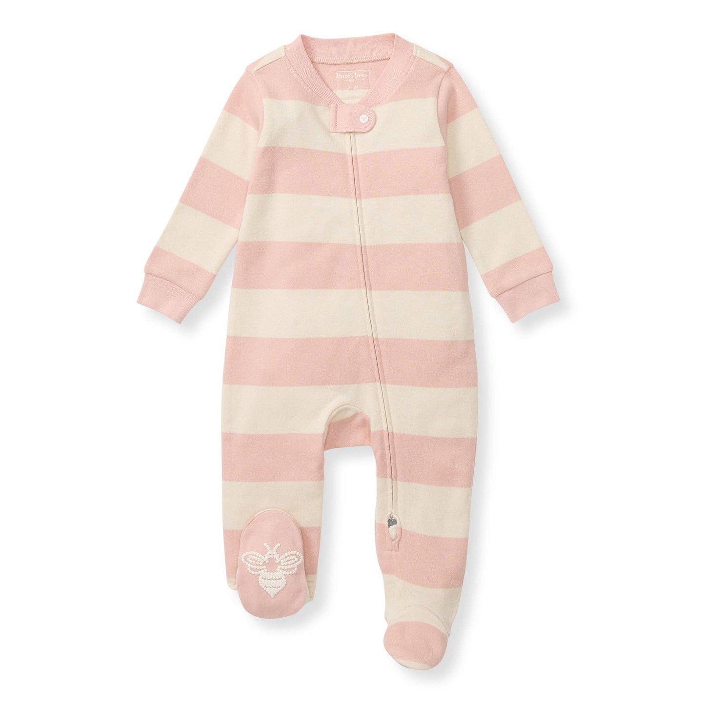 Burt's Bees Baby - Rugby Stripe Organic Cotton Sleep & Play - Pink Sand