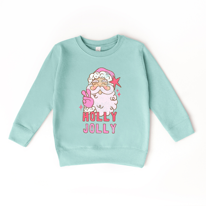 Benny & Ray Apparel - Holly Jolly Santa Christmas Kids Pullover Sweatshirt