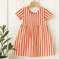 Polished Prints - Red Striped Holiday Dress - Girls Clothing - Christmas 2025