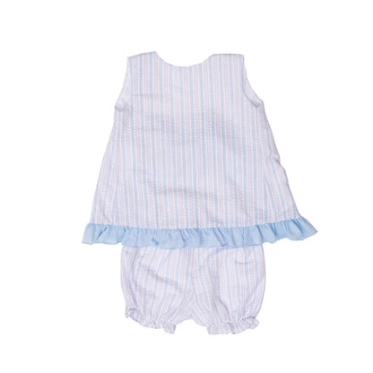 Blakely Pink Striped Child's Bloomer Set
