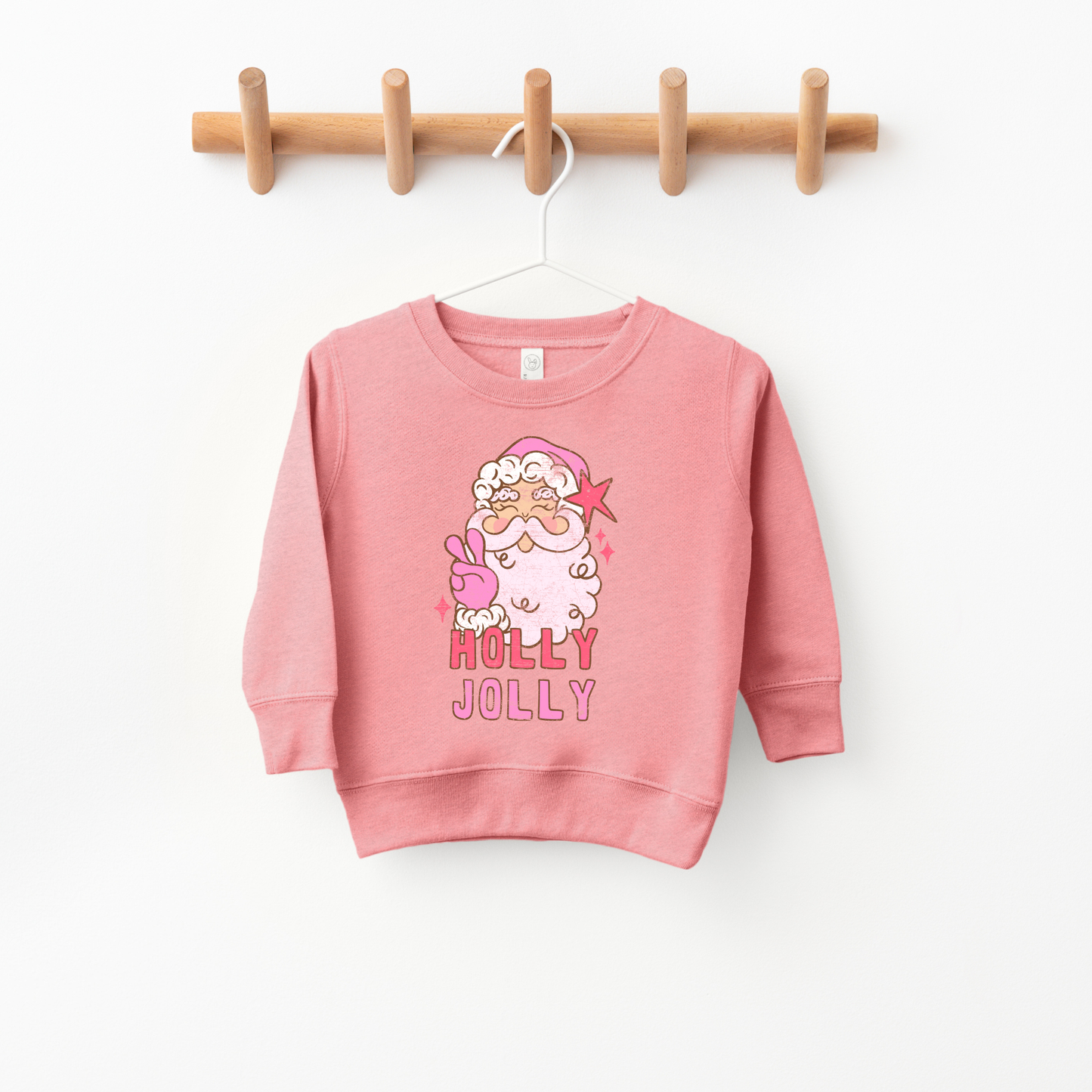 Benny & Ray Apparel - Holly Jolly Santa Christmas Kids Pullover Sweatshirt