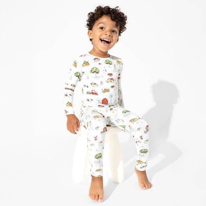 Bellabu Bear - Fall Vibes Bamboo Kids Pajamas