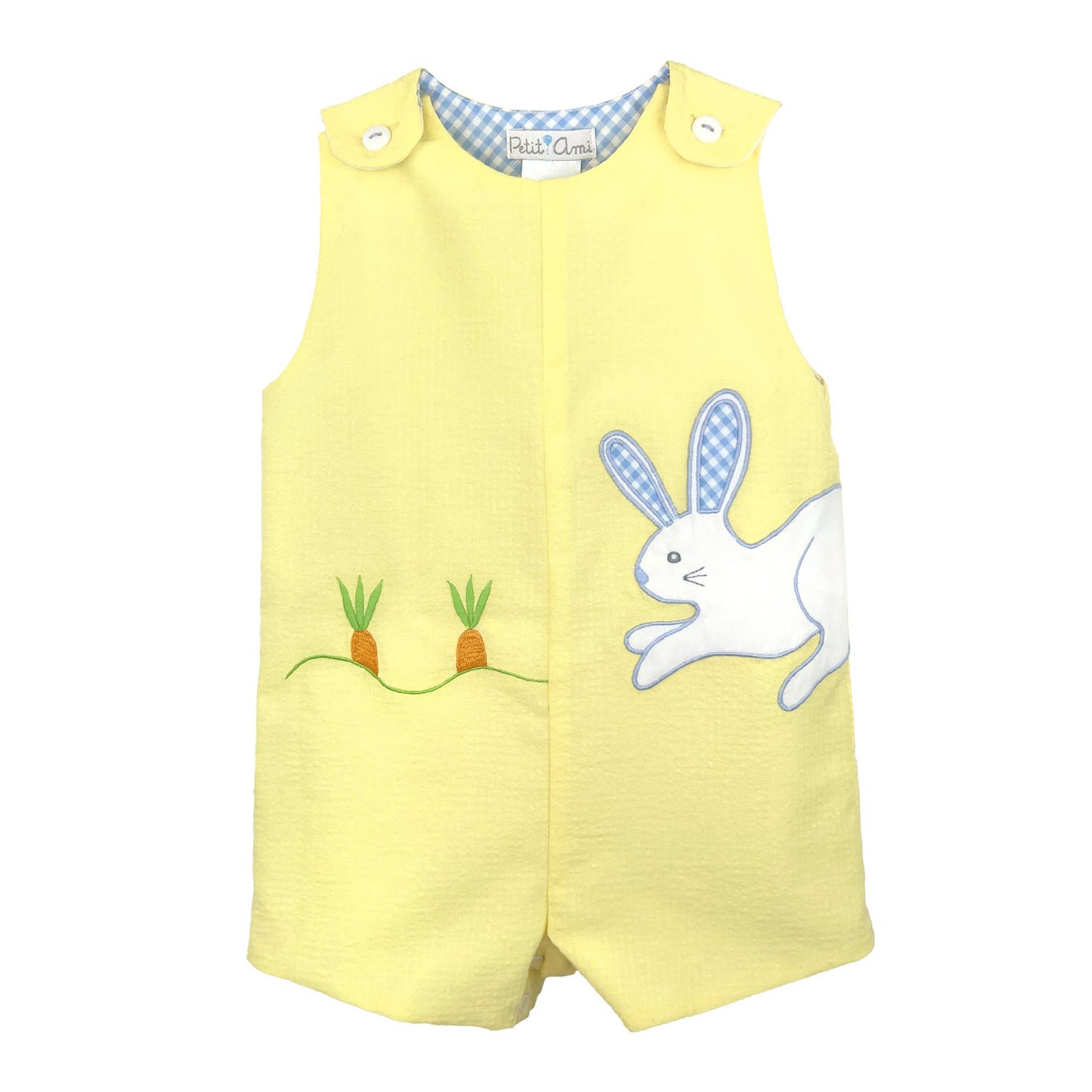Petit Ami & Zubels - Sunsuit with Bunny and Carrot Appliques