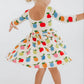 Good Apples Kids - 3/4 Sleeve Twirl Dress in Apples