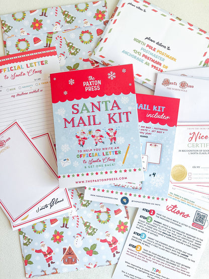 The Paxton Press - Santa Mail Kit - Christmas Writing Kit - 2024 Redesign