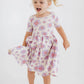 Good Apples Kids - Short Sleeve Twirl Dress in Lavender Blooms Pre-sale