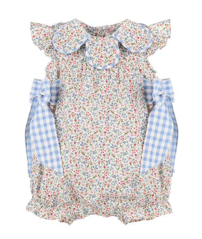 Sophie & Lucas Girl - Americana Bow Dress Blue Floral