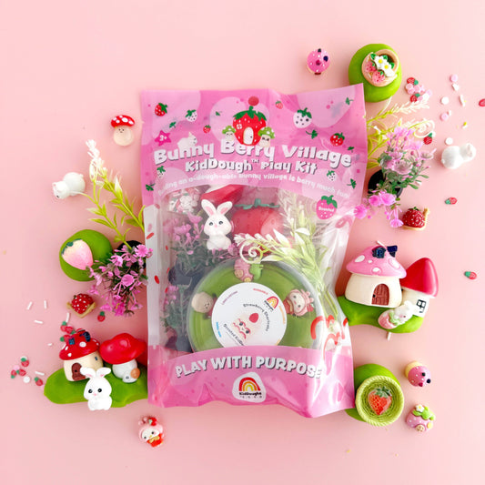 Earth Grown KidDoughs (KidDoughs by EGKD) - Bunny Berry Village KidDough Play Kit