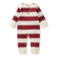 Burt's Bees Baby - Rugby Peace Stripe Baby Boy Jumpsuit - Brick Red