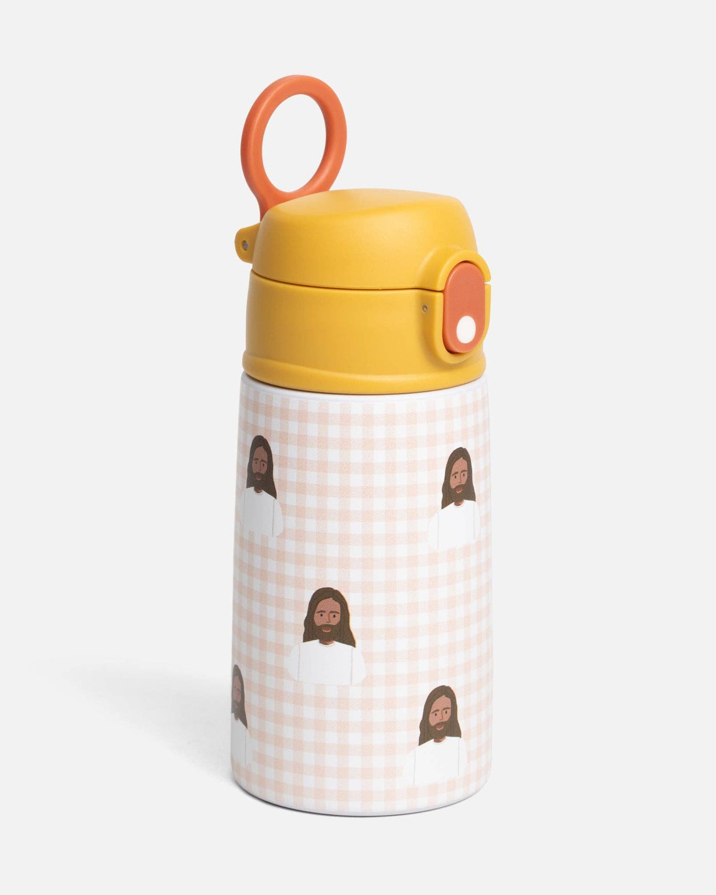 Be A Heart - Pink Gingham Jesus Water Bottle – 13.5oz Stainless Steel
