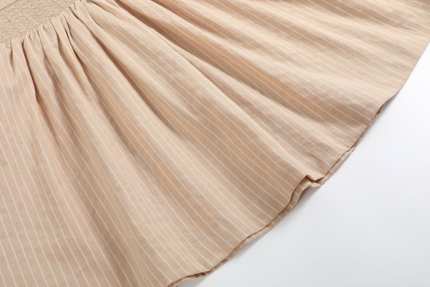Lil Cactus - Light Brown Smocked Ruffle Dress