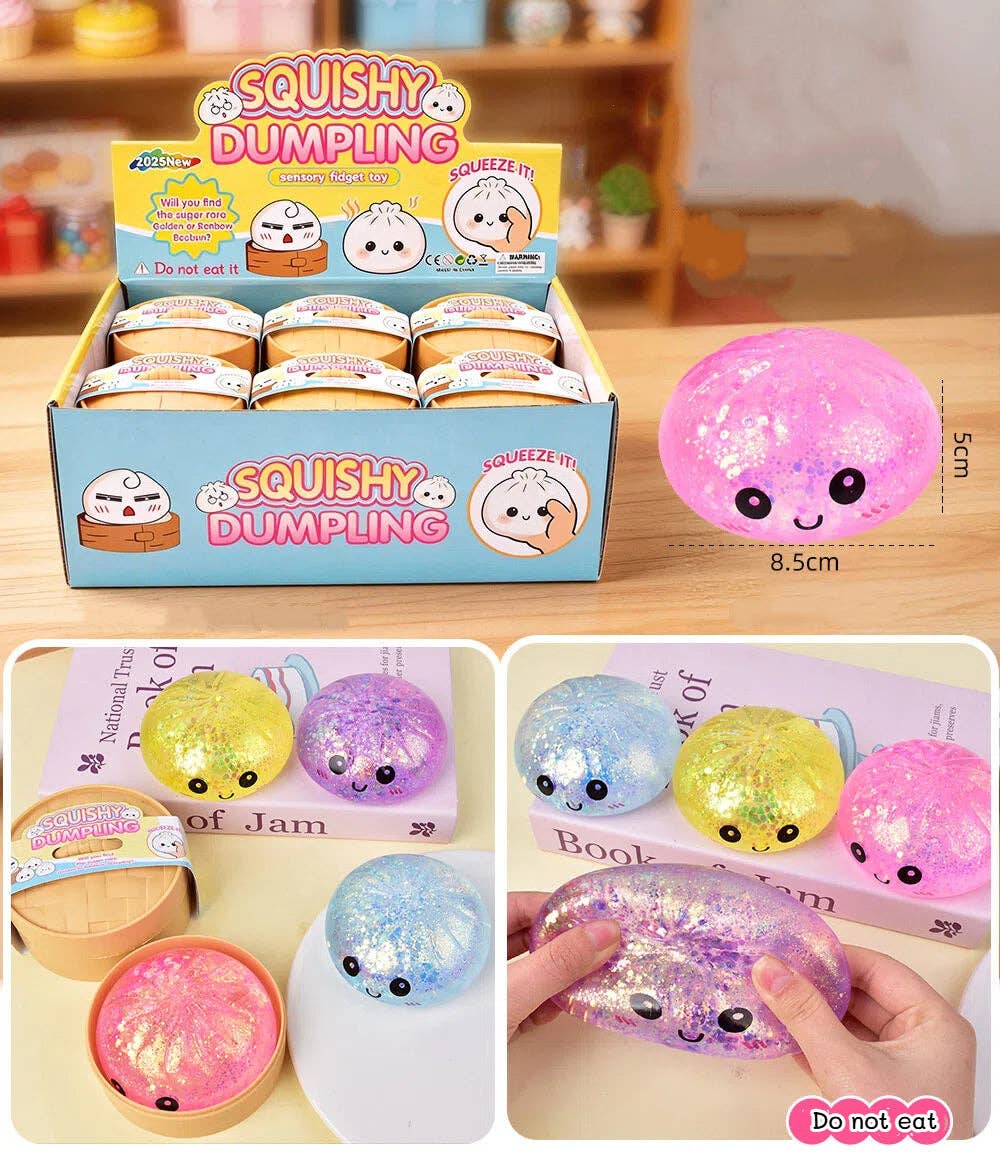 Auraquise - Cartoon Jumbo Mystery Squishy Dumpling Realistic Steamed Bun Stress Relief Squeeze Toy