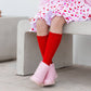 Little Stocking Co. - Bright Red Scalloped Knee High Socks
