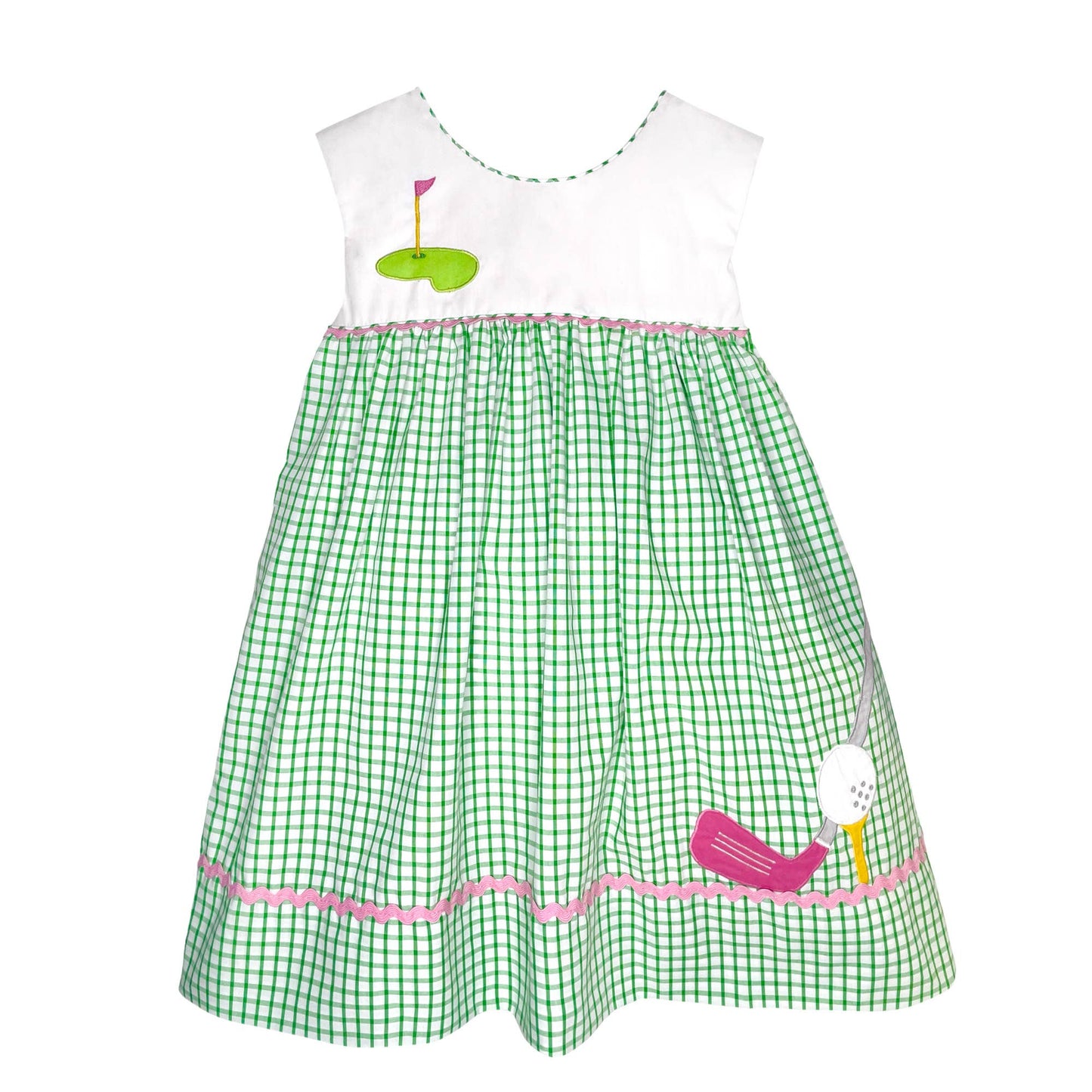 Petit Ami & Zubels - Sundress with Overlay Skirt and Golf Themed Applique