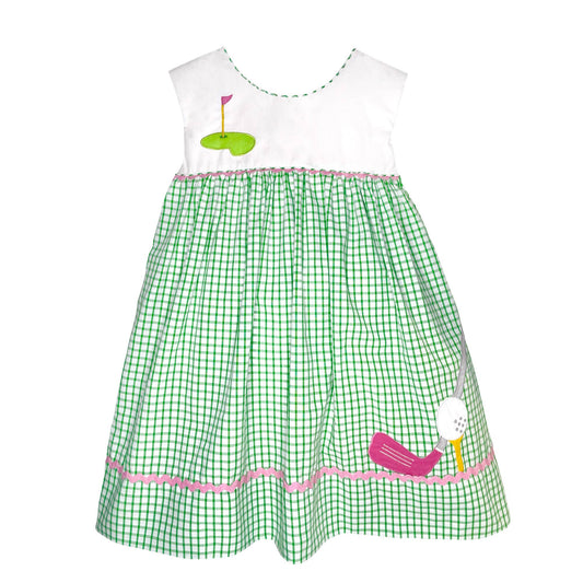 Petit Ami & Zubels - Sundress with Overlay Skirt and Golf Themed Applique