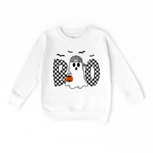 Benny & Ray Apparel - Boo bats spooky ghost boy Halloween Kids Sweatshirt