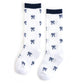 Little Stocking Co. - Navy Bow Scalloped Knee Socks