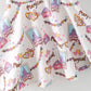 Auraquise - Girls Summer Cartoon Cute Magical Printed Party Outfits