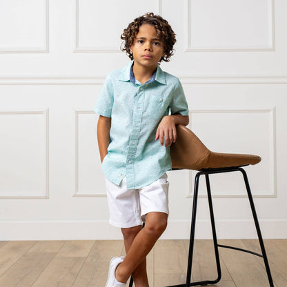 Linen Short Sleeve Button Down Shirt
