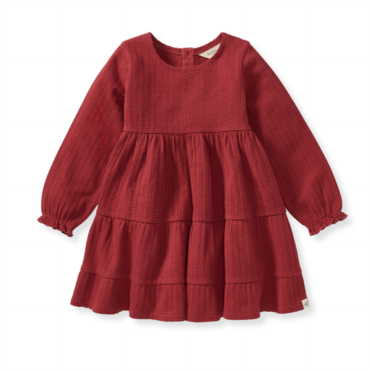 Burt's Bees Baby - Dotted Rib Organic Cotton Dress - Brick Red