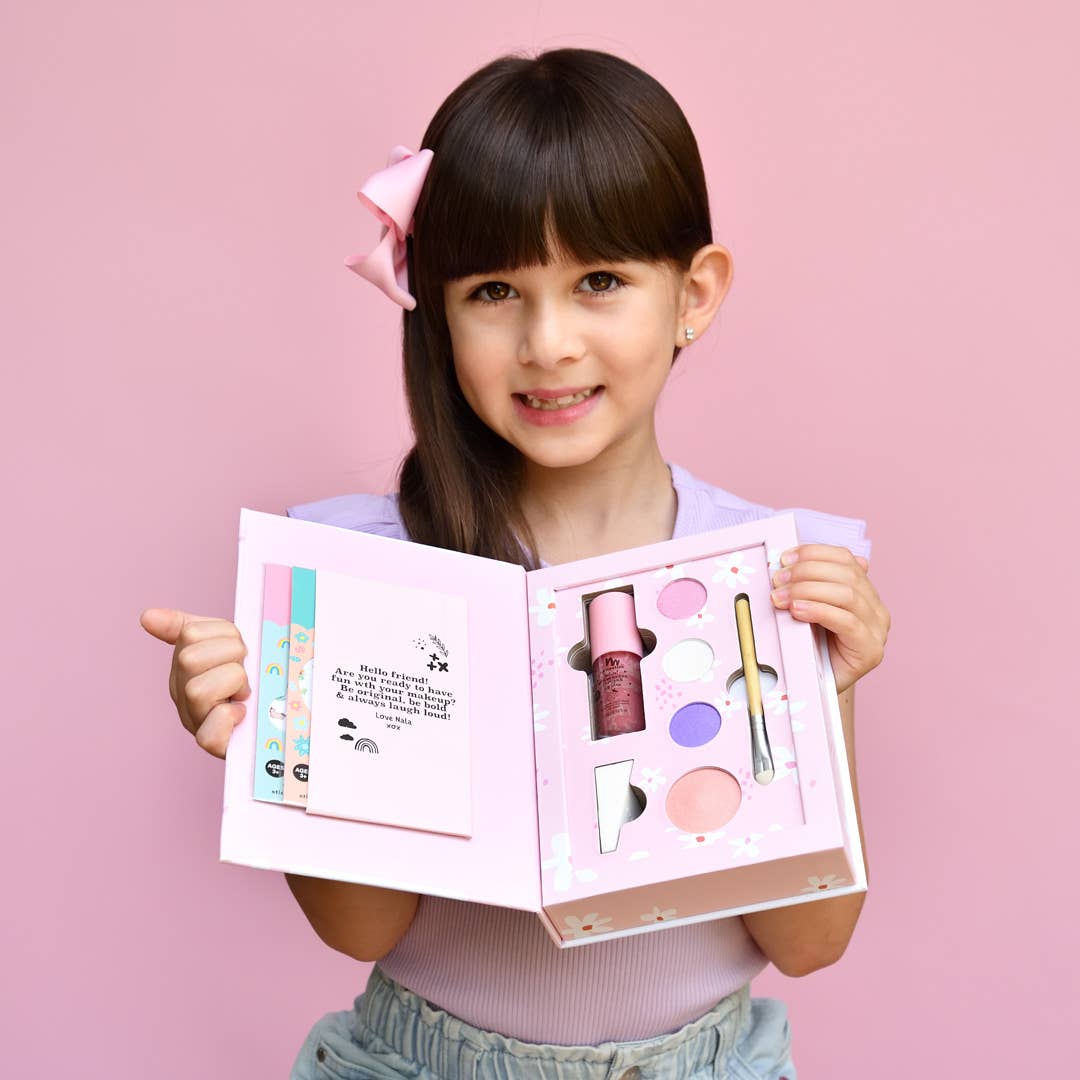 no nasties kids - Nala Kids Natural Pressed Powder Pink Makeup Palette Kit