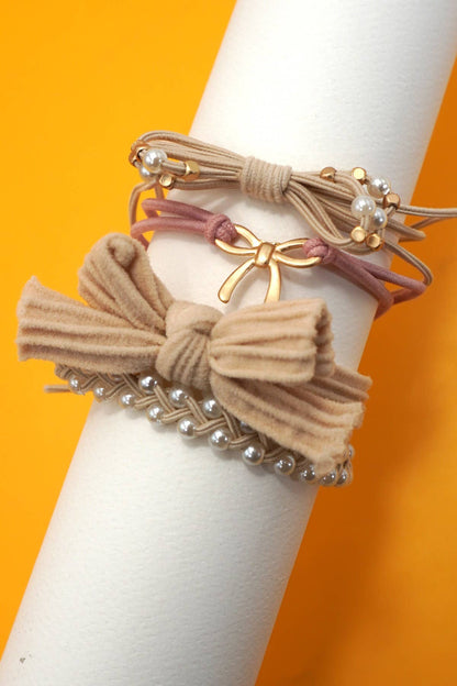 JOSSLYN by wall to wall - BOHO DUAL FUNCTION KNOT BRACELET HAIR TIES | 40BH105