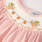 Rylee Faith Designs - Fall Thanksgiving& Halloween Chicken Pumpkin Smock Embroidery Baby Girl Dress