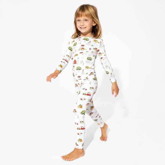 Bellabu Bear - Fall Vibes Bamboo Kids Pajamas