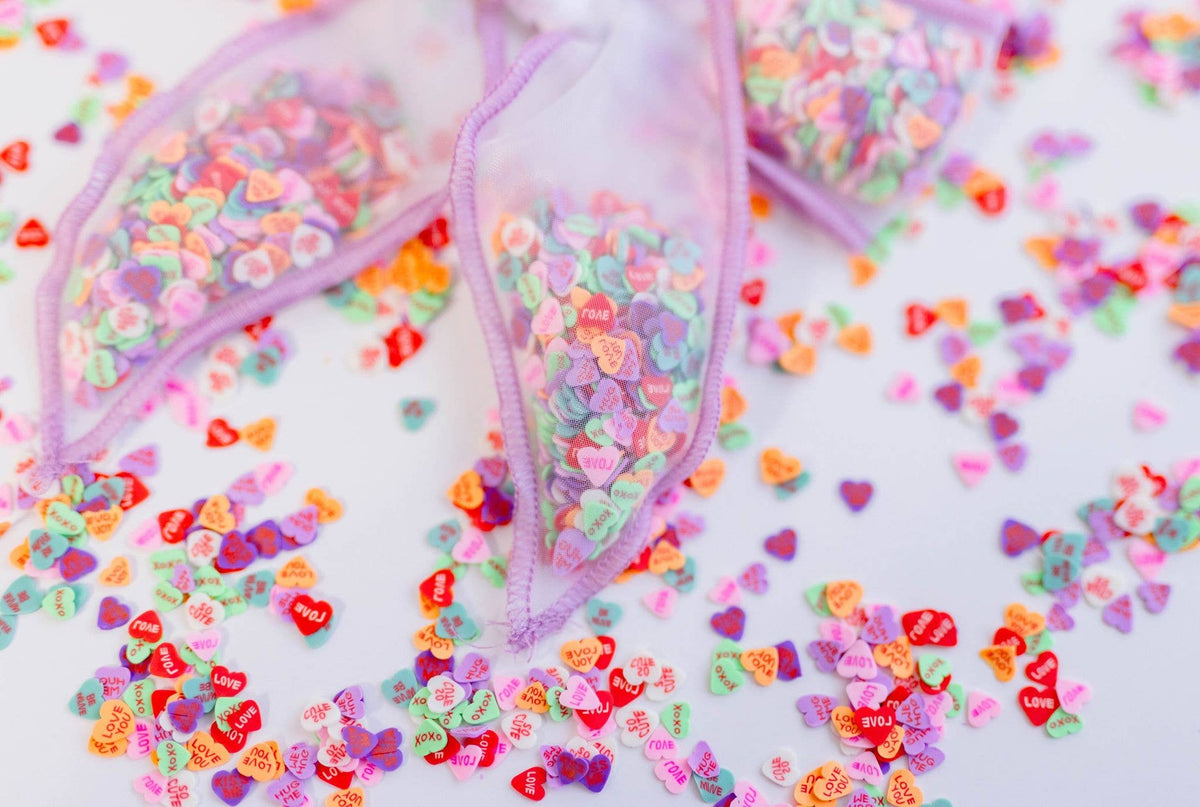 Cheeky Plum - Mesh Shaker Bow - Sweetheart