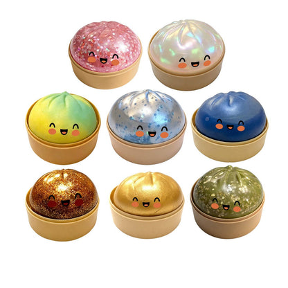 Auraquise - Squishy Dumpling Realistic Steamed Bun Stress Relief Squeeze Toy