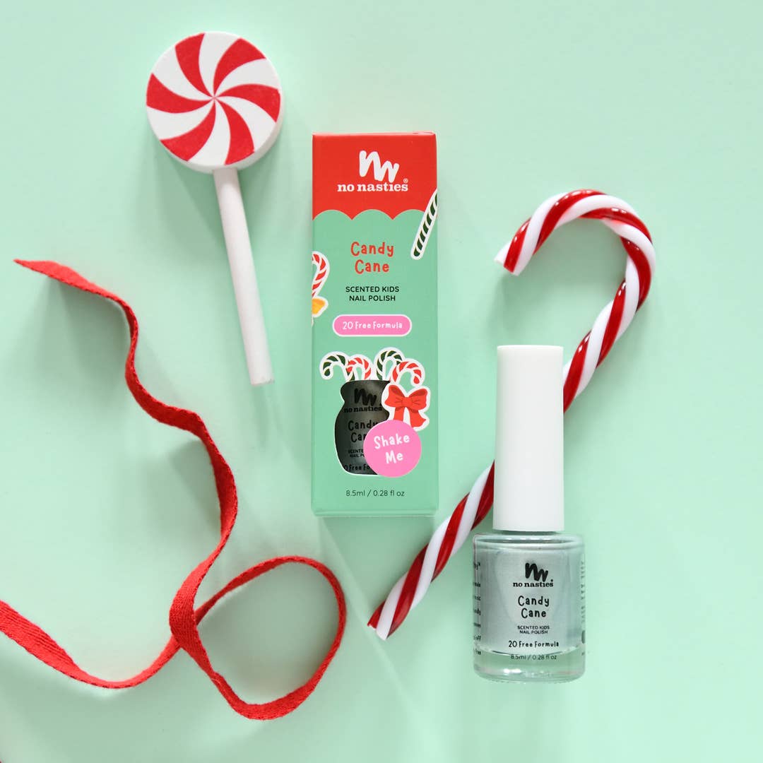 no nasties kids - Candy Cane Water Based Scented Scratch Off Kids Nail Polish