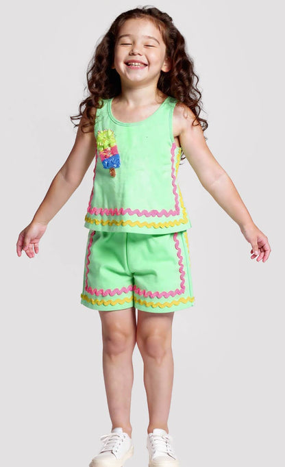 Hannah Banana , Baby Sara - SWING TOP W/  RIC RAC TRIM  AND PATCH DETAIL