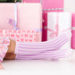 Little Stocking Co. - Lilac Striped Scalloped Knee High Socks