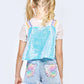 Hannah Banana , Baby Sara - DENIM SHORTS W/ SEQUIN DISTRESS