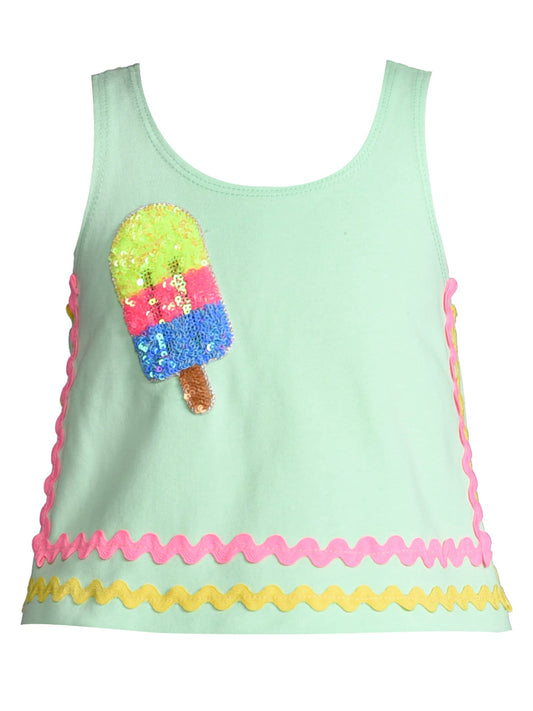 Hannah Banana , Baby Sara - SWING TOP W/  RIC RAC TRIM  AND PATCH DETAIL