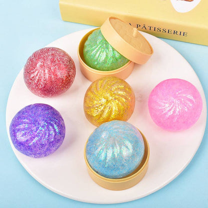 Liffy - Sparkle Bead Filled Dumpling Shape Fidget Stress Toy