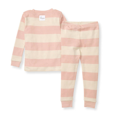 Burt's Bees Baby - Rugby Stripe Organic Cotton Two-Piece Pajamas - Ranunculus