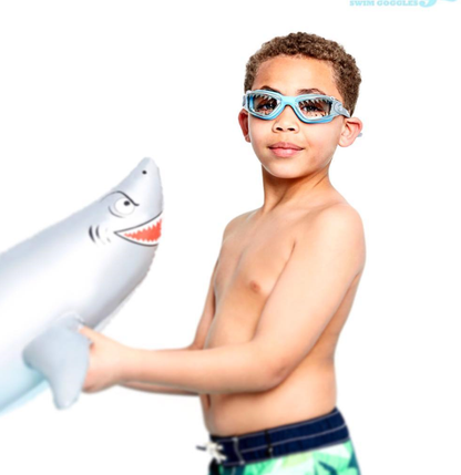 Bling2o - Jaws Kids' Shark-Themed Swim Goggle | Summer Pool Essentials